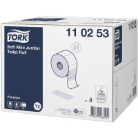 Tualetes papīrs Mini Jumbo Premium T2 TORK, 2-kārt,170m, 850lok, h-9.7cm, s.d.5.9cm (12gab