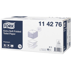 Tualetes papīrs TORK Premium loksnēs T3, 2-kārt, 252lok, 19x11cm ( 30 gab./iep)