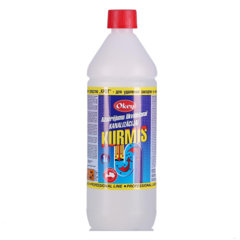 Līdzeklis kanalizācijas tīrīšanai "Kurmis" 1l