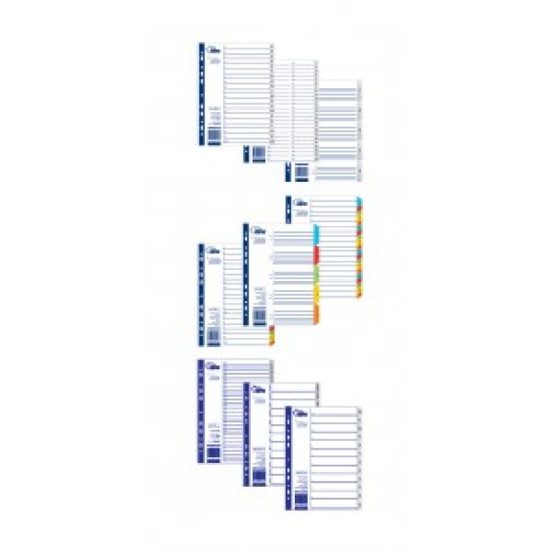 Sadalītājs dokumentiem Forpus 1-5  krāsains A4