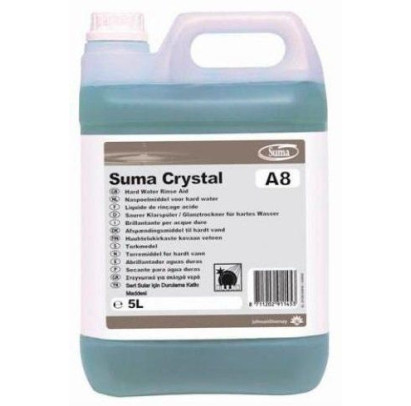 Suma CRYSTAL A8 Koncentrēts skalošanas līdzeklis trauku mazgājamām mašīnām 5L (2gab/iep)