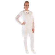 Halāts ar velcro PP, 110x130cm, balts,10 gab.,(10 iep/kastē), XL