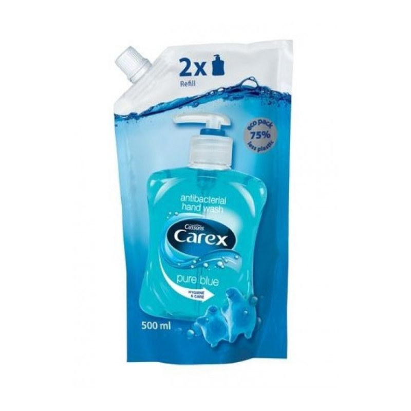 Šķidrās ziepes antibakt. Carex Pure Blue, rezerves 500 ml