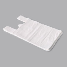 Maisiņi 30+16x60cm ar rokturiem, balti, HDPE, iepakojumā 100gab
