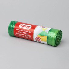 Atkritumu maisi 35L, 55x68cm,  zaļi-caursp, LDPE, MULTIPACK,  15gab/rul.