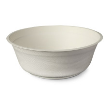 Šķīvji zupai 32oz/950ml, balti, cukurniedru, 517.5x6.7cm, (50gab/iep)12iep.kastē