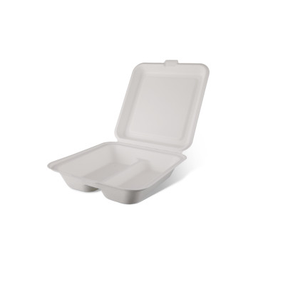 Kompostējama cukurniedru kārba ar vāku 2 dal 19.2 x 21 x 4.26 cm, 50 gab