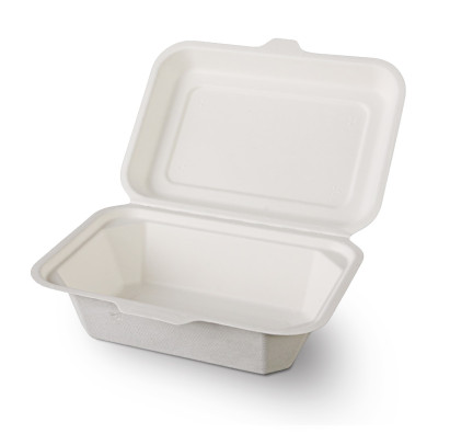 Kompostējama cukurniedru kārba ar vāku 18.3 x 13.6 x 6.9 cm, 150 gab
