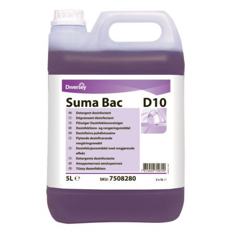 Suma Bac D10 Dezinfekcijas līdzeklis virsmām ar mazgāšanas efektu 5L koncentrāts (2gab/iep