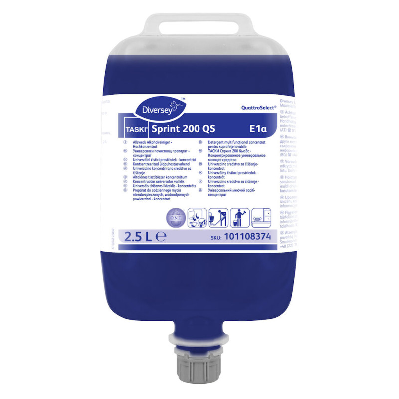 TASKI Sprint 200 QS Daudzfunkcionāls tīrīšanas līdzeklis 2,5L koncentrāts (2gab/iep)(75170