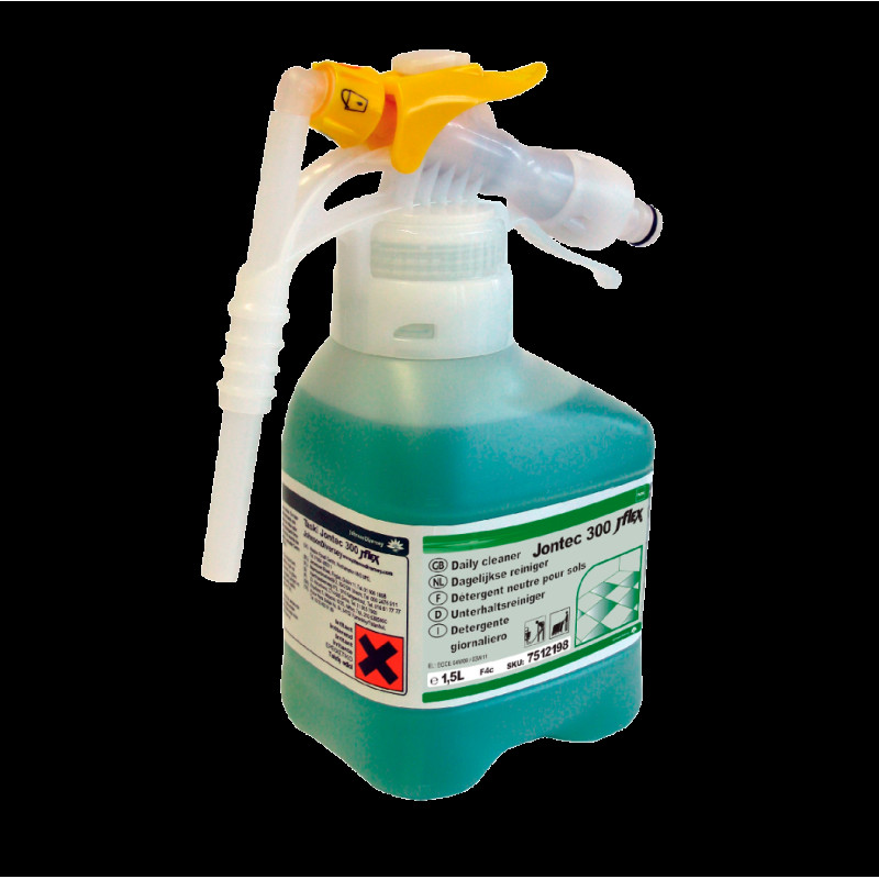 Neitrāls mazputojošs grīdas tīrīšanas līdzeklis TASKI Jontec 300 JFlex F4C, 1,5L