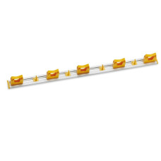 Kātu turētājs ARICASA, 90 cm, (5 turētāji, 4 āķi), dzeltens, (10gab/kastē)