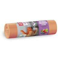 Atkritumu maisi 60L, oranžie, ar augļu aromātu, LDPE, ''AZ", 10gab/rul.