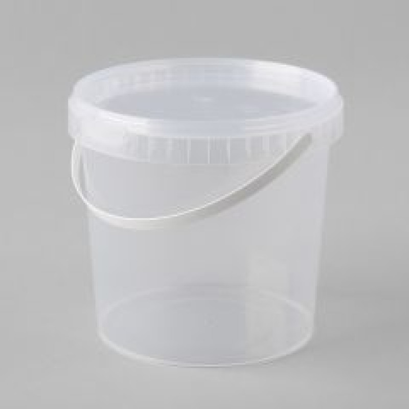 Plastmasas spainītis ar vāku, PP, caurspīdīgs, 2L, 145gab/iepak.
