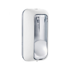 White Soft Touch dozators šķidrajām ziepēm, 550ml, balts/caurspīdīgs