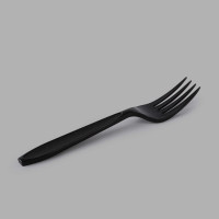 Dakšiņas, plastmasas, melnas, daudzreizlietojamas, PS, 18cm, 50.gab., (40iep/kastē)