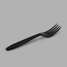 Dakšiņas, plastmasas, melnas, daudzreizlietojamas, PS, 18cm, 50.gab., (40iep/kastē)