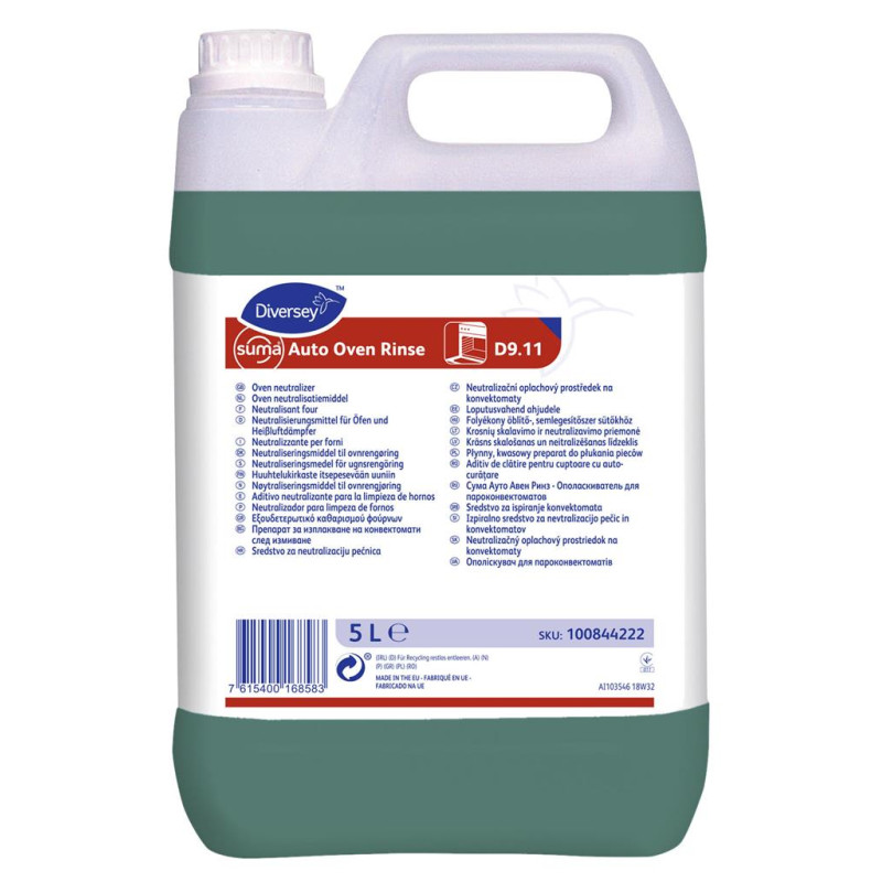 SUMA Auto Oven Rinse D9.11 skābs skalošanas līdzeklis cepeškrāsnīm, 5L, (2gab/kastē)