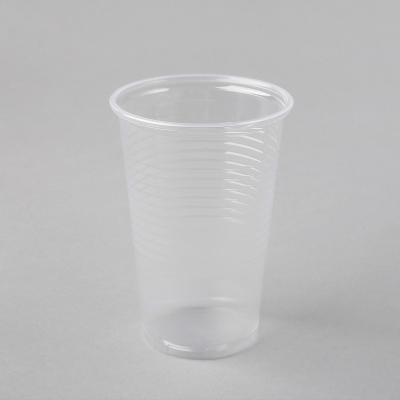 Plastmasas glāzes 200ml, caurspīdīgas, PP, iepakojumā 100gab.