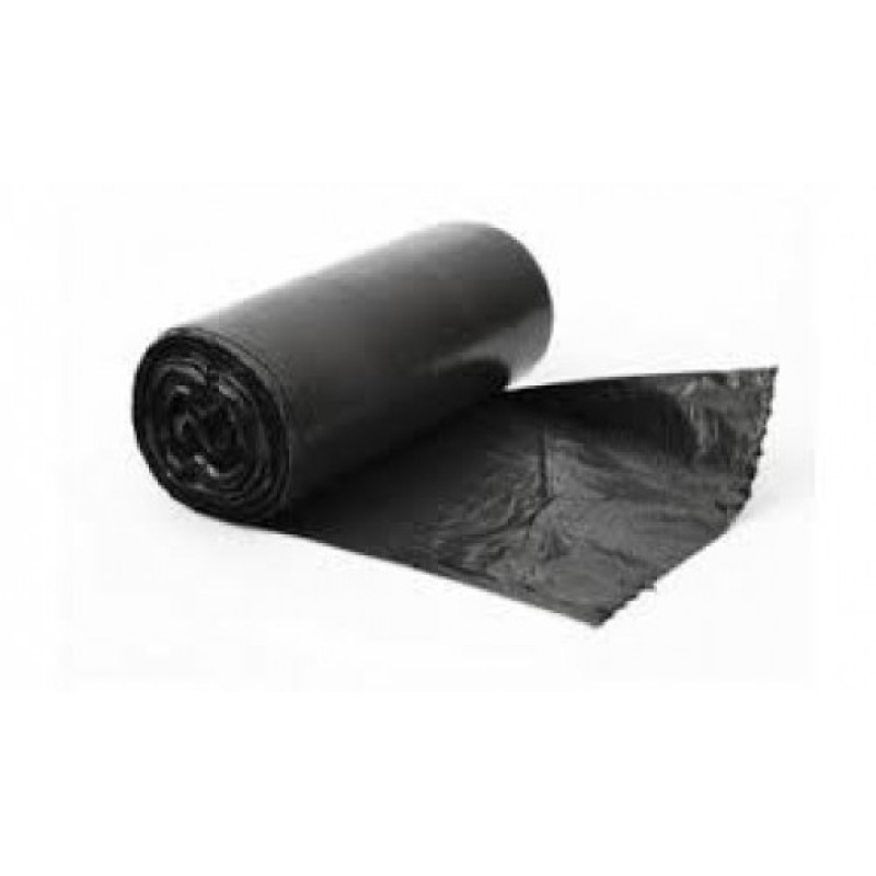 Atkritumu maisi 70L, 65x85cm, melni, 80mirk, LDPE, 10gab/rul (18rul/kast)