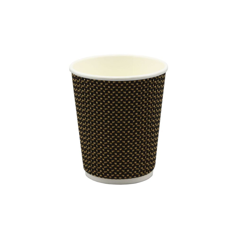 Papīra glāzes, 3-slāņu, 230ml, ø80mm, 25gab., (20iep/kastē)
