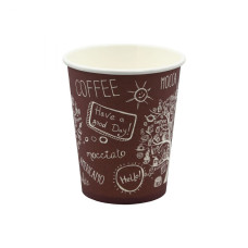 Papīra glāzes, 1-slāņa, 230ml, ø80mm, 50gab., (20iep/kastē)