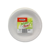 Papīra šķīvji, ø18cm, 100gab., 0,617kg, (10iep/kastē)