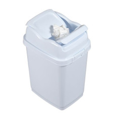 Atkritumu tvertne Locked Easy, 10L, balta,19x24x34 cm, (24 gab/kastē)