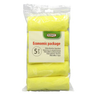 Mikrošķiedras lupata, dzeltena, 35x40cm, 5 gab., universālā MERKANT, 260 g/m2, (8 iep/kast