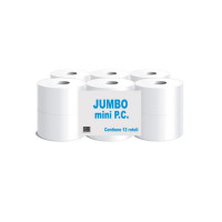 Tualetes papīrs PAPERBLU Jumbo Super Mini, rullis, 2-slāņu, neperforēts, celuloze, 150m, 9