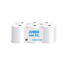Tualetes papīrs PAPERBLU Jumbo Super Mini, rullis, 2-slāņu, neperforēts, celuloze, 150m, 9