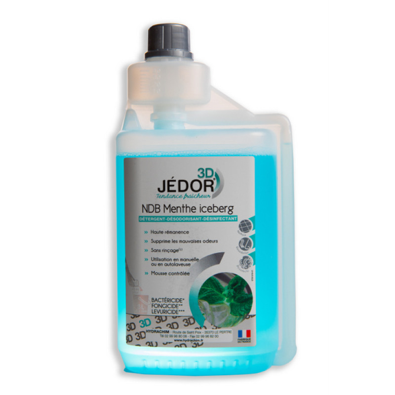 Dezinficējošs tīrīšanas līdzeklis "Jedor 3D NDB Menthe Iceberg", 1 l