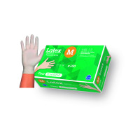 Lateksa Cimdi Gentle Touch /S izmērs/pūdereti/100 gab iepakojumā/10 iep.kastē  (5.00 gamaž