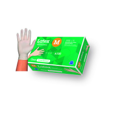 Lateksa Cimdi Gentle Touch /M izmērs/pūdereti/100 gab iepakojumā/10 iep.kastē  (5.00 gamaž