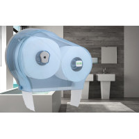 Turētājs tualetes papīram Mini Jumbo, DMJ1T,  dubults, caurspīdīgs