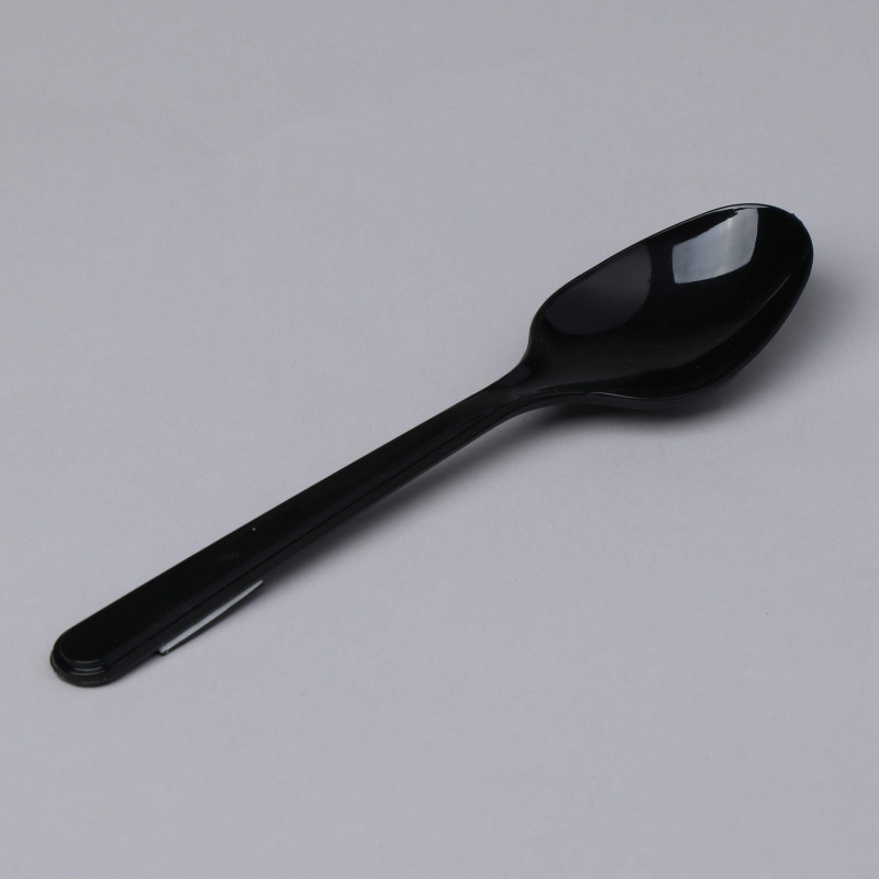 Plastmasas karotes 18cm, melnas,daudzreizlietojamās, PS, iepakojumā 50gab. (40iep/kastē)