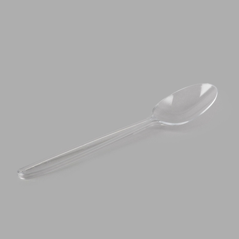 Plastmasas ēdamkarotes 18,5cm, caurspīdīgas, iepakojumā 50gab. (40iep/kastē)