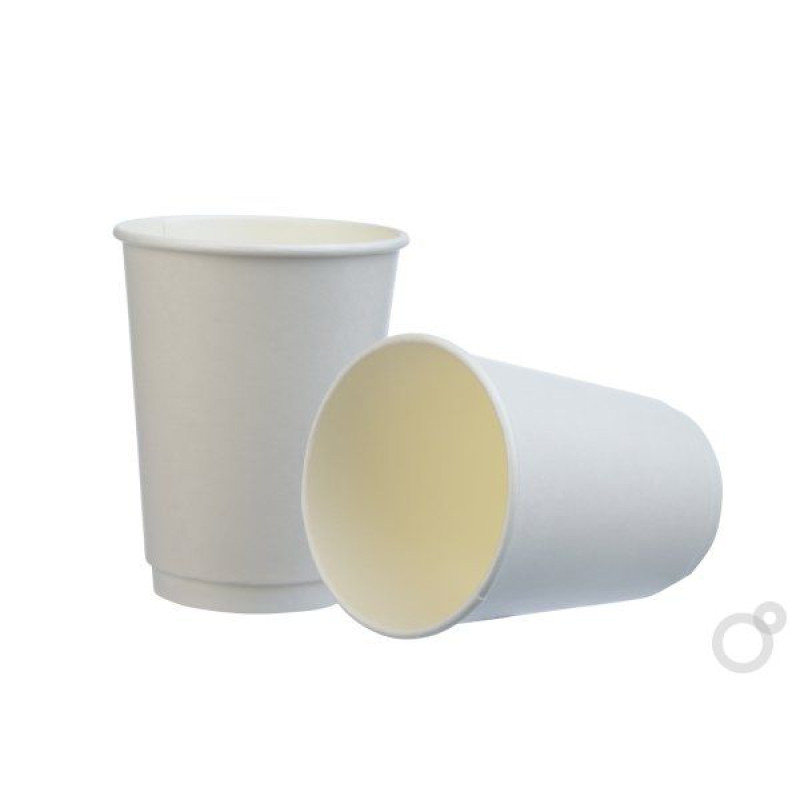 Papīra glāzes 2-sl. 360ml (12oz), "White"  (25gab), (netto svars 0,41 kg)