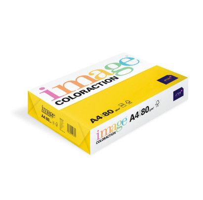 Krāsains papīrs A4, 80g/m2, 500 loksnes, Sevilla/tumši dzeltena krāsā, Image Coloraction