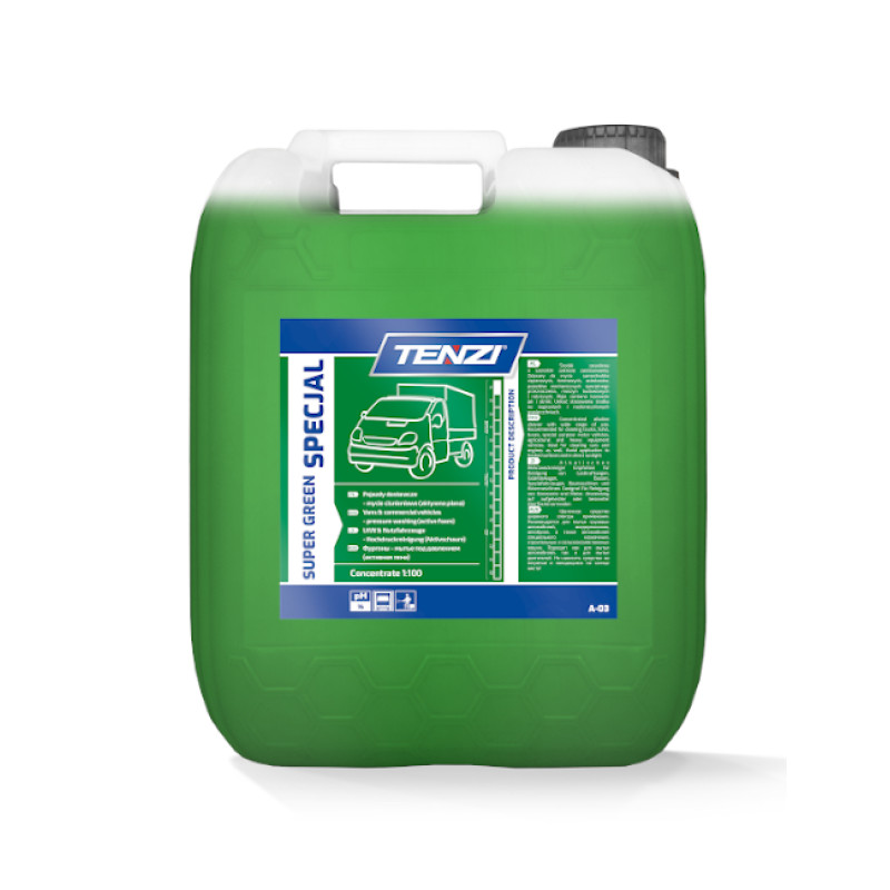 Aktīvās putas auto mazgāšanai TENZI Super Green Specjal  5L (120gb/pll)
