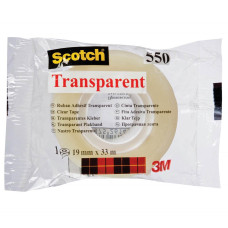 Līmlente 3M Scotch 550 19mmx33m caurspīdīga