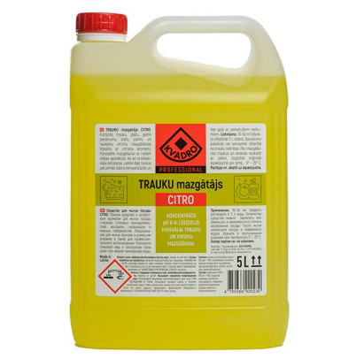 Trauku mazgāšanas līdzeklis Kvadro, koncentrēts, citrons, 5L