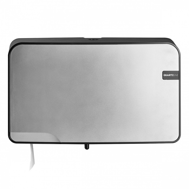 Turētājs tual. ruļļiem, QuartzLine Mini Duo Jumbo, sudrabs, 247x407x145 mm