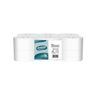 Tualetes papīrs Amoos, 1-slāņu, 200m, 558 loksnes, 23g/m2, d20x8,6cm, s-62mm Jumbo Mini (1