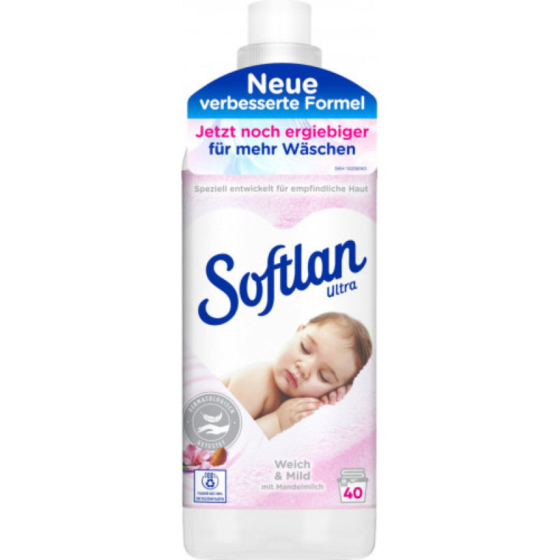 Koncentrēts veļas mīkstinātājs Softlan Weich & Mild, 1L