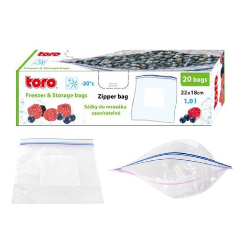 Maisiņi produktu saldēšanai, Duble ZIP/1L 20gb/128g