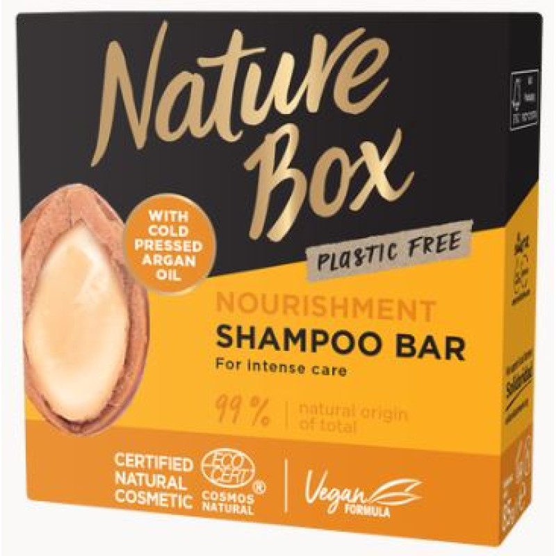 NATURE BOX cietais šampūns Argan,85g