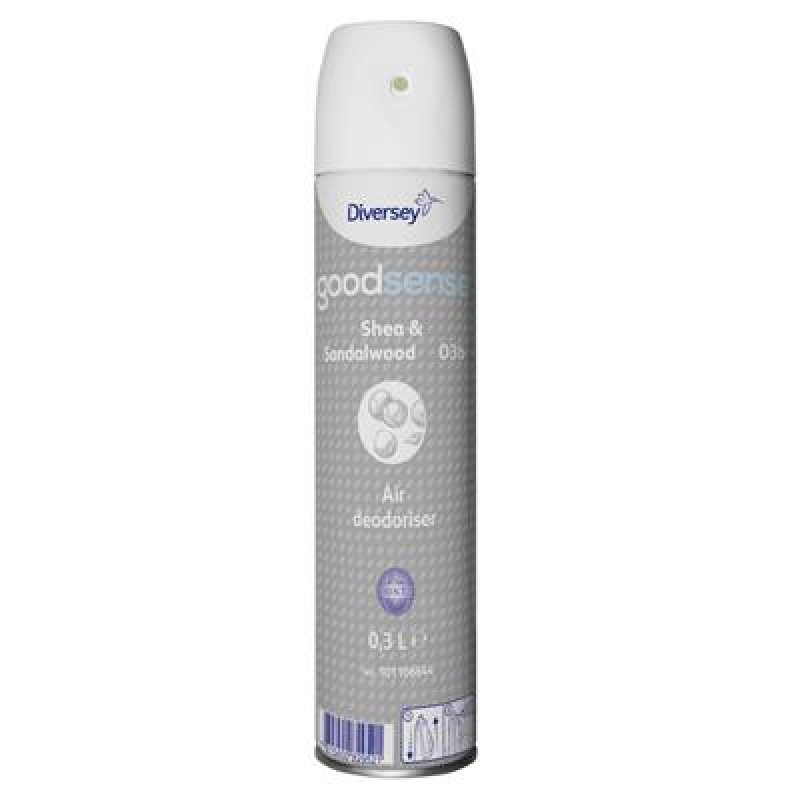 GOOD SENSE Shea & Sandalwood Neitralizējošs gaisa atsvaidzinātājs aerosolā 0,3L (6.gab./ie
