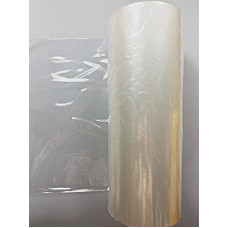 Termosarukuma plēve 15my, 450/450mm, 1250m caurspīdīga  98%LDPE ( plēve netto svars 15,50k