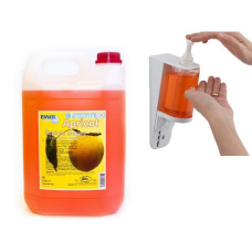 Komplekts: šķidrās ziepes EWOL APRICOT 5L ar dozatoru FED2010